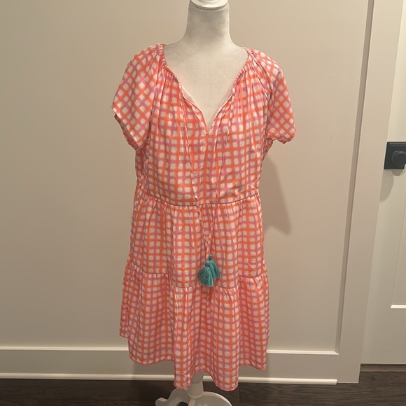 THML Pink/Orange/White Patterned Dress Sz M - Picture 3 of 12
